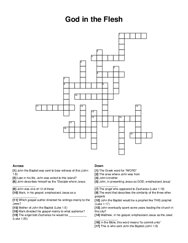 God in the Flesh crossword puzzle