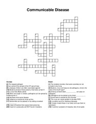 Communicable Disease crossword puzzle