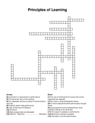 Principles of Learning crossword puzzle
