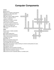 Computer Components crossword puzzle