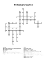 Reflective Evaluation crossword puzzle