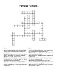 Famous Romans crossword puzzle