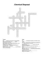 Chemical Disposal crossword puzzle
