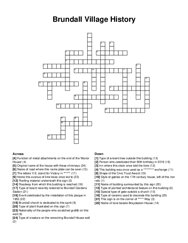 Brundall Village History crossword puzzle