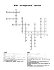 Child Development Theories crossword puzzle