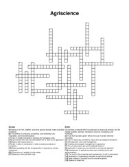 Agriscience crossword puzzle