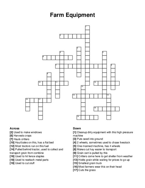 Hand Tools and Power Tools Crossword