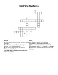 Earthing Systems crossword puzzle