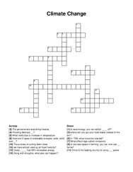 Climate Change crossword puzzle