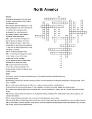 North America crossword puzzle