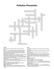 Pollution Prevention crossword puzzle