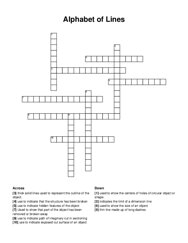 Alphabet of Lines crossword puzzle