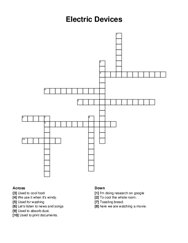 Electric Devices crossword puzzle