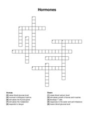 Hormones crossword puzzle