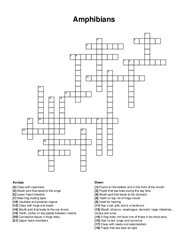 Amphibians crossword puzzle