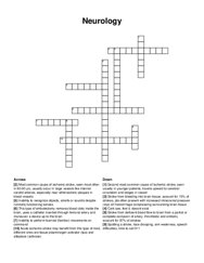 Neurology crossword puzzle