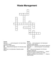 Waste Management crossword puzzle