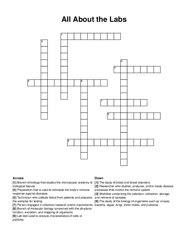All About the Labs crossword puzzle