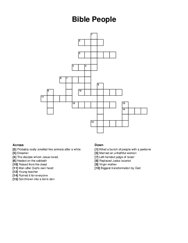 Bible People crossword puzzle