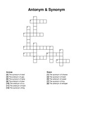 Antonym & Synonym crossword puzzle