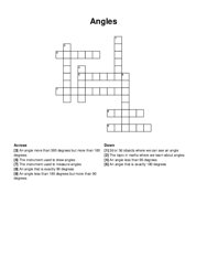 Angles crossword puzzle