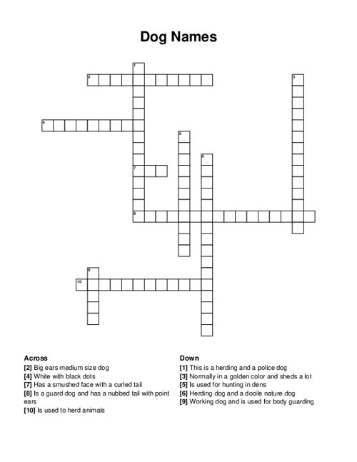Cats Crossword