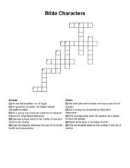 Bible Characters crossword puzzle