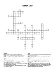 Earth Day crossword puzzle