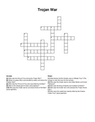 Trojan War crossword puzzle