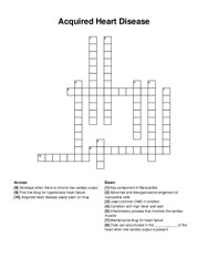 Acquired Heart Disease crossword puzzle