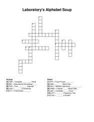 Laboratorys Alphabet Soup crossword puzzle