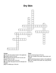 Dry Skin crossword puzzle
