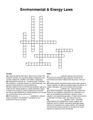 Environmental & Energy Laws crossword puzzle