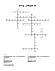 Drug Categories crossword puzzle