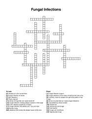 Fungal Infections crossword puzzle