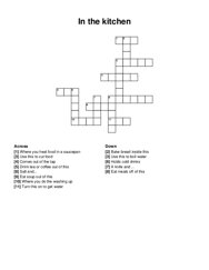 In the kitchen crossword puzzle