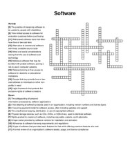 Software crossword puzzle