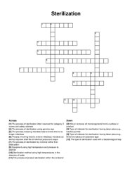 Sterilization crossword puzzle