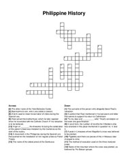 Philippine History crossword puzzle