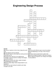 Engineering Design Process crossword puzzle