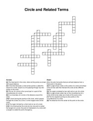 Circle and Related Terms crossword puzzle
