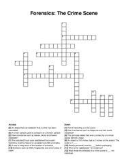 Forensics: The Crime Scene crossword puzzle