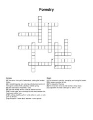 Forestry crossword puzzle