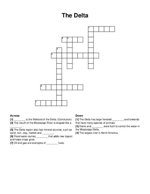 The Delta Crossword Puzzle