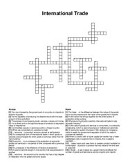 International Trade crossword puzzle