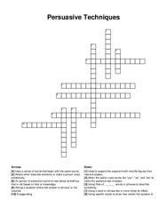 Persuasive Techniques crossword puzzle