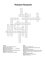Theodore Roosevelt crossword puzzle