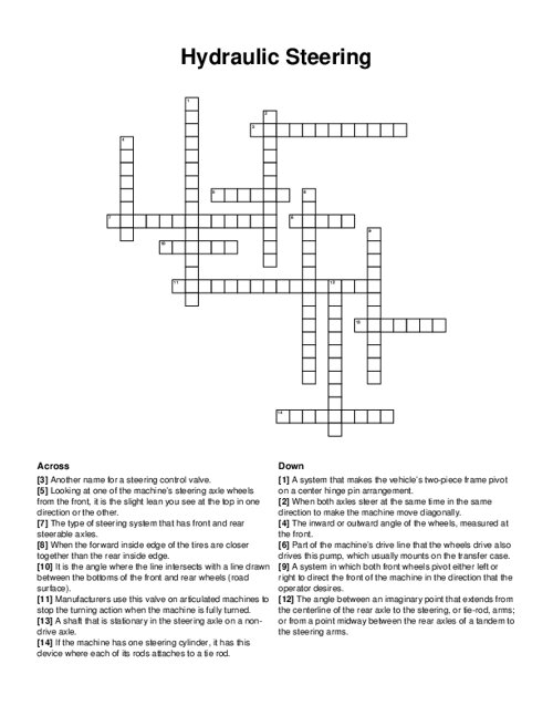 Woodworking Crossword Puzzle