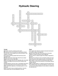 Hydraulic Steering crossword puzzle