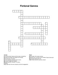 Fictional Genres crossword puzzle